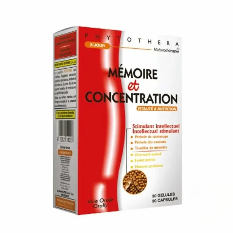 VITAL PHYTOTHERA MEMOIRE & CONCENTRATION 30 GELULES