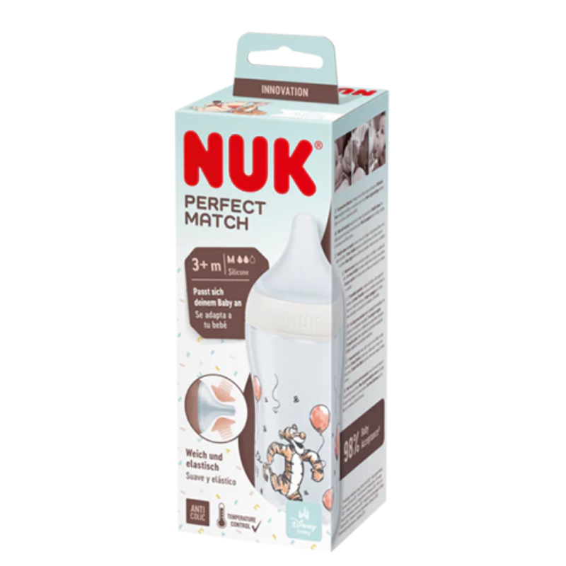 NUK PERFECT MATCH BIBERON EN SILICONE 3+M WINNIE 260ML