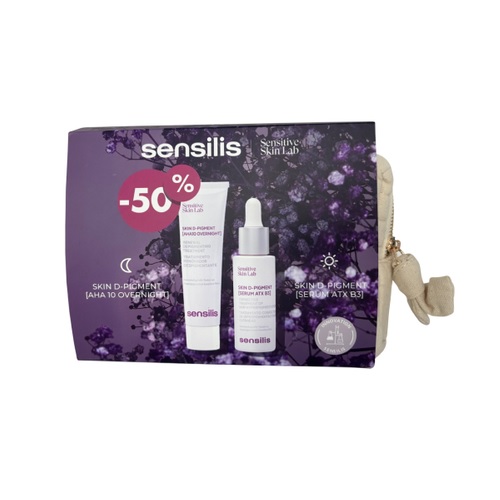 SENSILIS TROUSSE SKIN D-PIGMENT AHA10 OVERNIGHT 30ML + SKIN D-PIGMENT SERUM ATX B3 30ML