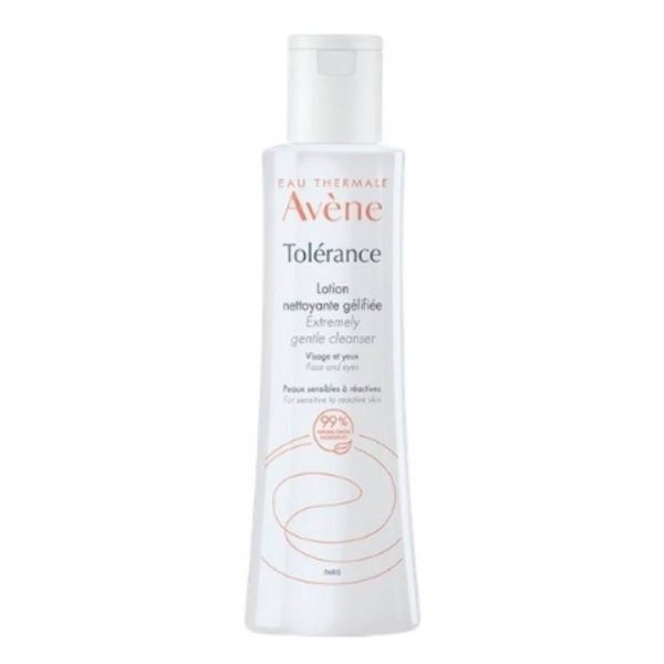 AVENE TOLÉRANCE LOTION NETTOYANTE GÉLIFIÉE est une lotion nettoyante de texture anti-irritation et anti-dessèchement pour les peaux sensibles à réactives. 