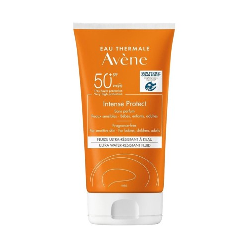 AVENE 50+ INTENSE PROTECT est un soin solaire offrant une très haute protection contre les UVA, les UVB et la lumière bleue à haute énergie visible,