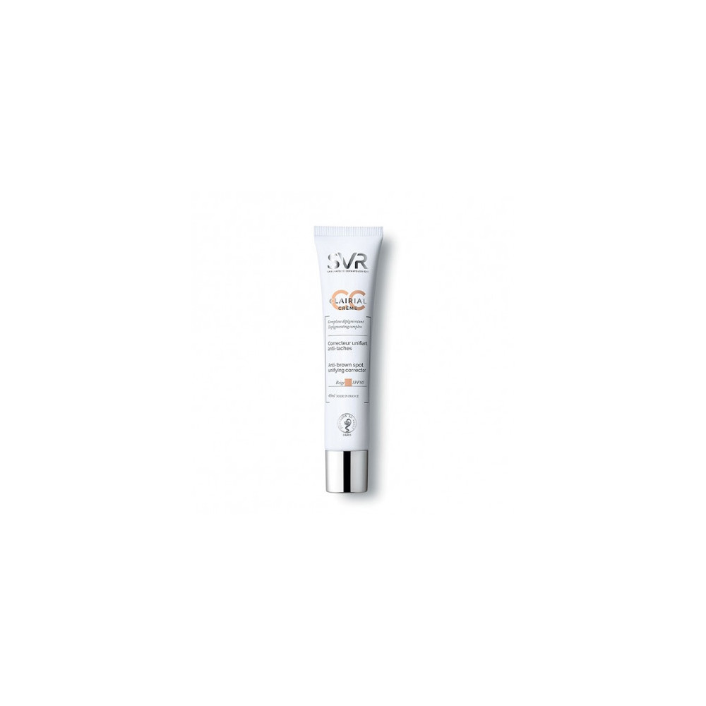 CLAIRIAL CC Crème BEGE SPF50 , hydrate, unifie le teint, corrige les taches et protège la peau grâce à des actifs dermatologiques hautement dosés