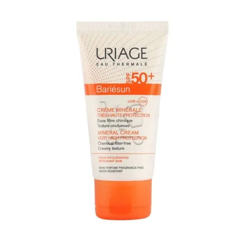 La Crème Minérale SPF 50+ Uriage Bariésun est recommandée aux peaux allergique et nécessitant une haute protection contre le rayonnement solaire.