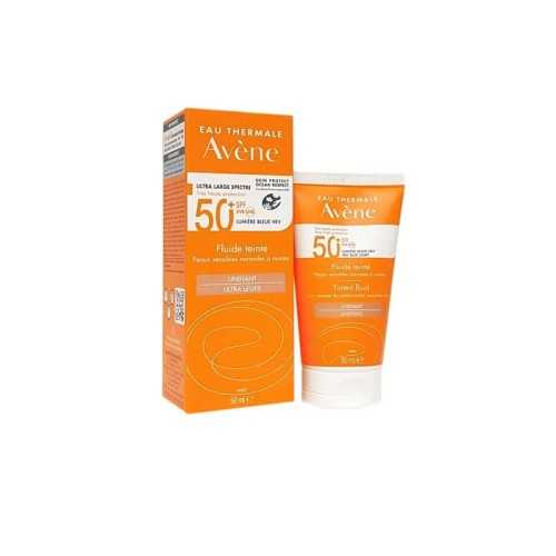 Avène Solaire Fluide Teinté SPF 50+ est un écran à l'indice de protection solaire élevé spécialement conçu pour les peaux sensibles normales à mixtes.