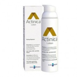 Actinica Lotion SPF 50+ protège non seulement contre les rayons UVB, mais également contre les rayons UVA résiste à l'eau. .