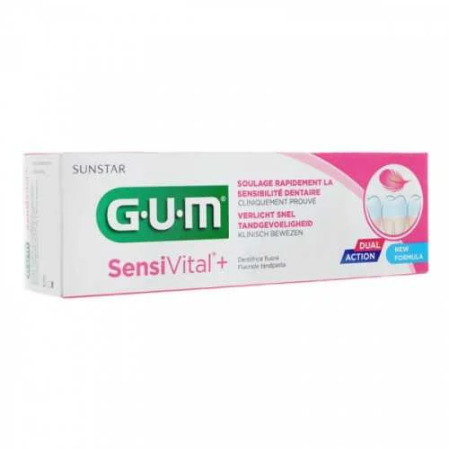 Le Gel Dentifrice SensiVital de GUM aide à soulager rapidement la douleur des dents sensibles.