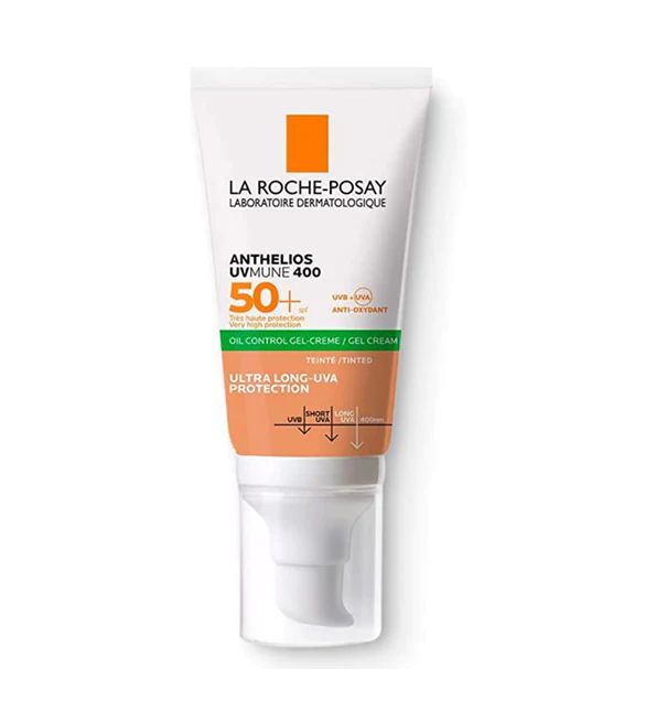 Le Gel Crème teinté Anthelios SPF50+ Anti-Brillance de La roche-posay est un écran solaire de très haute protection, destinè à la peau sensible.