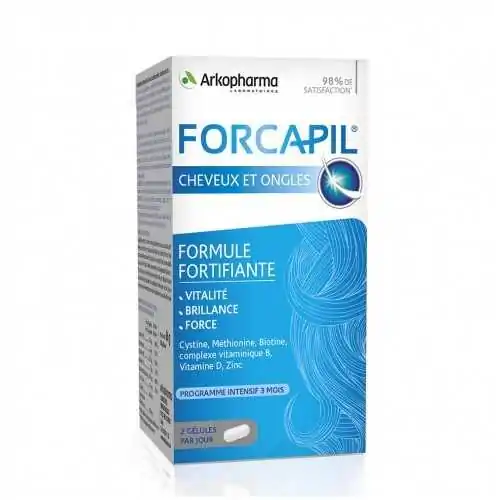 FORCAPIL CHEVEUX ET ON GLES B/60 Forcapil contient une formule complète avec des acides aminés soufrés des vitamines et des minéraux.