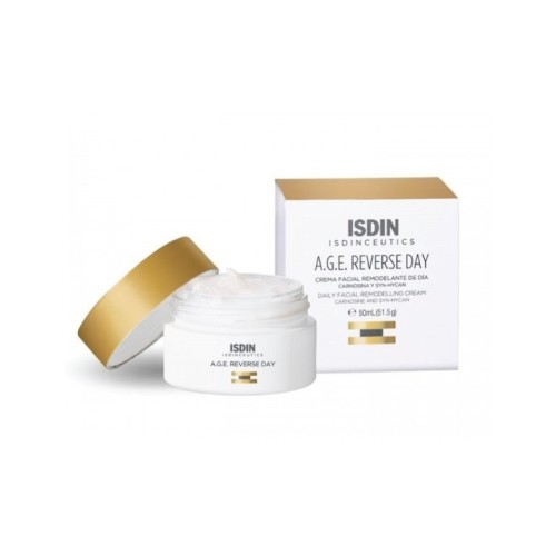 ISDIN AGE REVERSE est un anti age, anti pollution Son utilisation continue aide à redéfinir et à remodeler les contours du visage.Meilleurs prix en Tunisie.