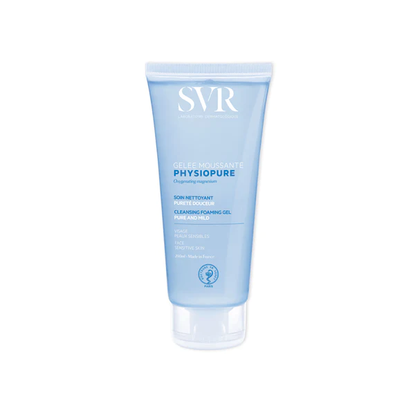 SVR physiopure gelée moussante 200ml est un soin nettoyant et purifiant pour la peau mixte à grasse sans la dessécher. Meilleurs prix en Tunisie.