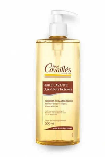 ROGE CAVAILLES HUILE LAVANTE SURGRAS 500ML est spécialement formulée pour peaux sèches à atopiques,aide à réparer et soulager la peau des démangeaisons.