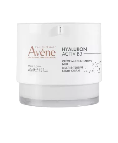 AVENE HYALURON ACTIV est une crème nuit intégrale réparatrice, contient du rétinal, acide hyaluronique pur et niacinamide pour agir sur la cause du vieillissement.