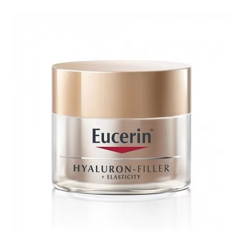 EUCERIN HYALURON-FILLER + ELASTICITY Soin de Jour SPF 15 renforce la structure de la peau en améliorant son élasticité et comble les rides profondes.