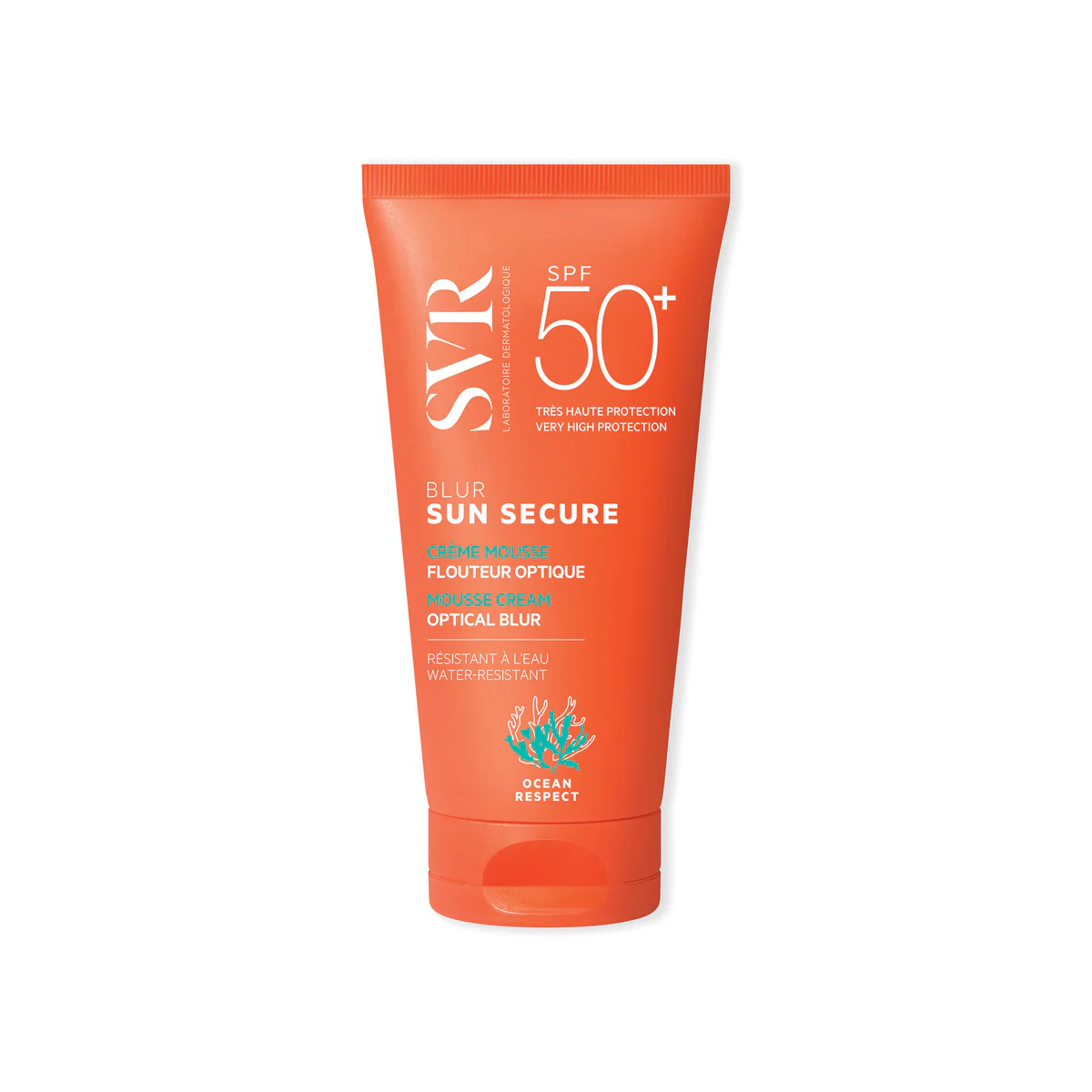 SVR SUN SECURE BLUR SANS PARFUM SPF50+ 50ML est l’association parfaite d’une haute protection solaire SPF50 , qui unifie le teint, floute les imperfections