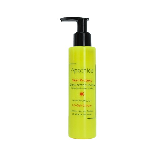 APOTHICA SUN PROTECT ECRAN D'ETE CHEVEUX 150ML est un soin protecteur qui préserve les cheveux des méfaits d’une exposition prolongée au soleil.