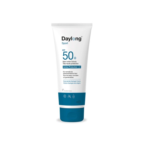 DAYLONG SPORT CR HDYROGEL EXTRA LEGERE SPF50+ 50ML : une Pénétration extra-rapide avec une protection immédiate grâce à la technologie d’absorption rapide