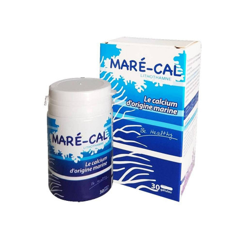 BIO HEALTH MARE-CAL 30 GELULES, à base de lithothamne, est une source naturelle de calcium qui aide à maintenir une ossature normale.