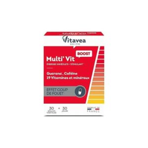 La formule Multi'Vit Boost Vitavea Bien-être est votre alliée pour retrouver la forme physique et mentale en procurant un véritable effet coup de fouet.