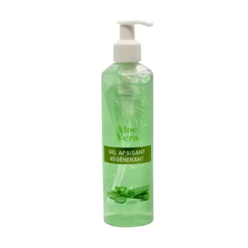 PURE SKIN GEL APAISANT ALOE VERA 250ML un soin à base de gel d'Aloe Vera pur, qui apaise, hydrate et régénère en particulier les peaux sensibles, irritées
