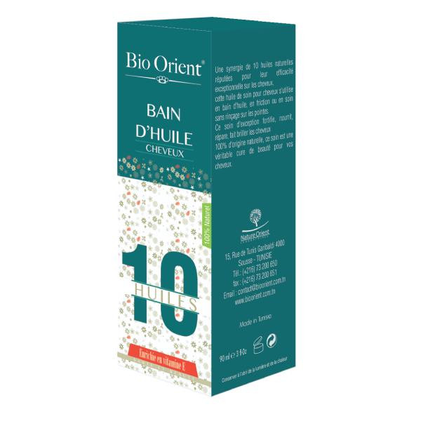 BIO ORIENT BAIN D'HUILES CHEVEUX 90ML Cette huile de soin pour cheveux de bio orient s’utilise en bain d’huile, en friction ou en soin sans rinçage sur les pointes