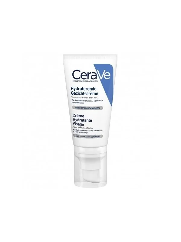 Hydratation visage et cou. Peaux normales à sèches .Convient aux peaux sensibles Cette crème hydratante visage est enrichie aux 3 céramides essentiels, niacinamide et acide hyaluronique procurant une hydratation tout au long de la journée.